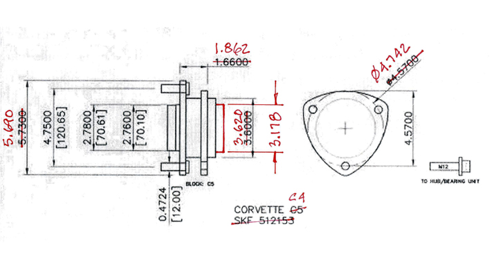 c5 corvette rear wheel bearing